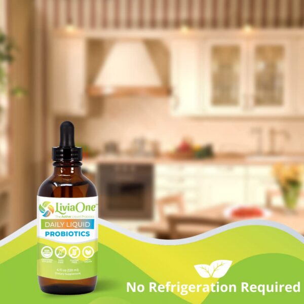LiviaOne probióticos veganos y orgánicos cert USDA 2 fl oz