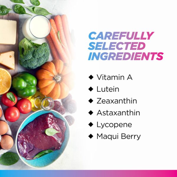 Vista lateral de la etiqueta Livingood Daily Eye Support