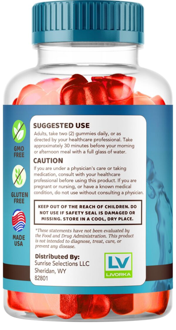 LIVORKA Keto Rain ACV Gomitas etiqueta