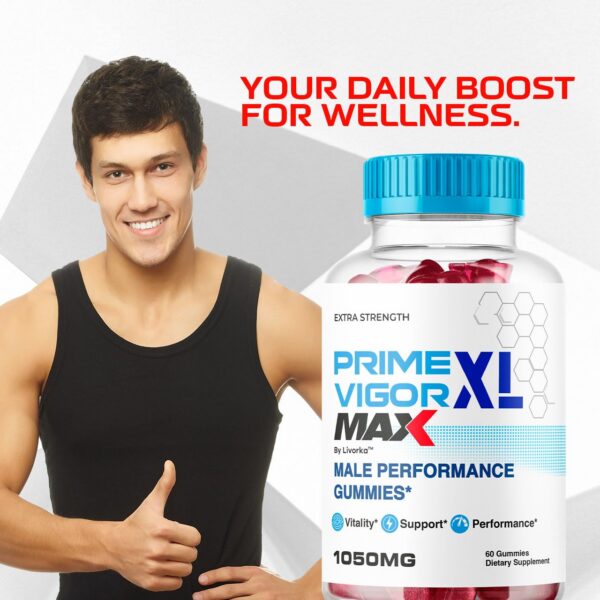 Primer plano de gomitas Prime Vigor XL Max