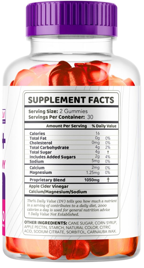 Gomitas de vinagre de manzana en empaque