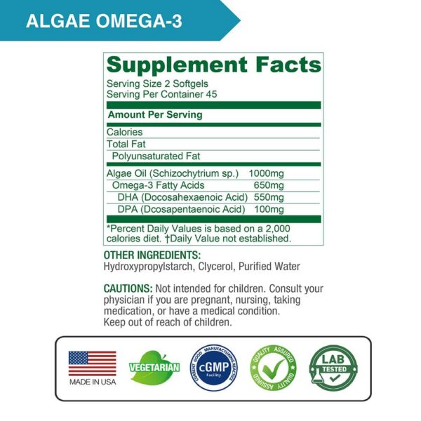 Version 1.0.0 Caja y envase de Lovita Omega-3 de algas