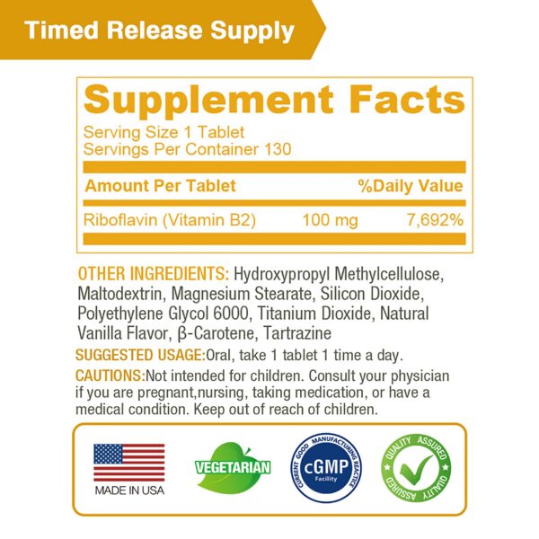 Lovita vitamina B2 liberación prolongada paquete estándar