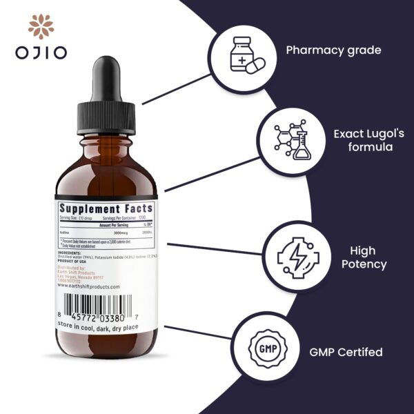Etiqueta de la botella Lugol's Iodine 2%