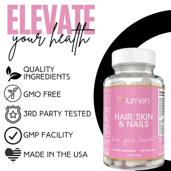 Etiqueta de ingredientes Lumen Naturals