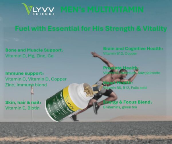 Version 1.0.0 Lyvv multivitamínico para hombre cápsulas lado