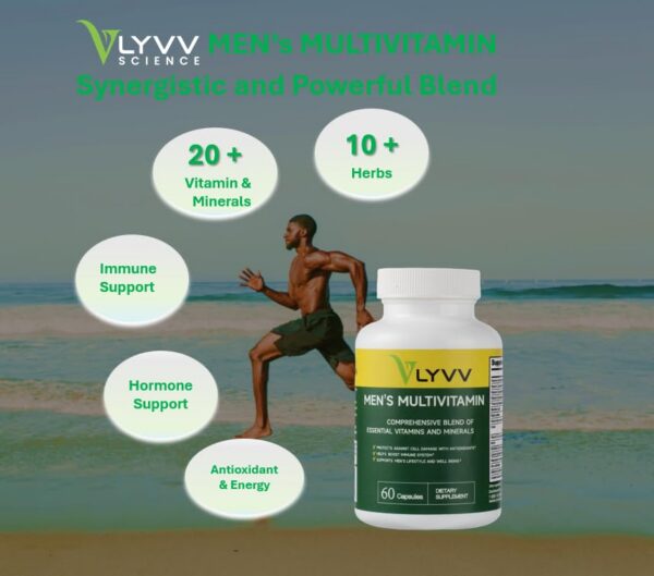 Version 1.0.0 Lyvv multivitamínico para hombre paquete frontal