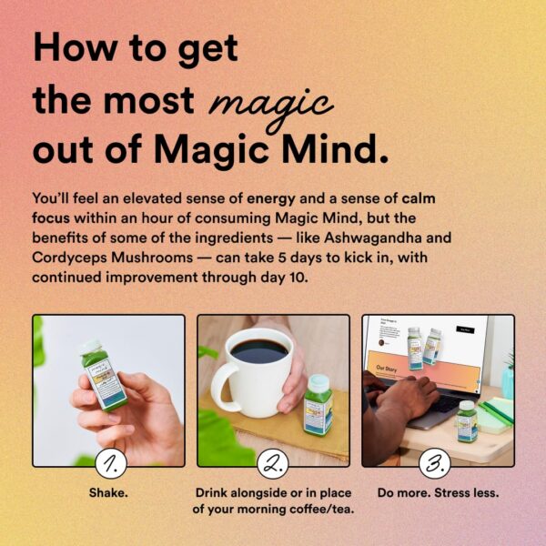 Magic Mind bebida vegana con adaptógenos y vitaminas B y C