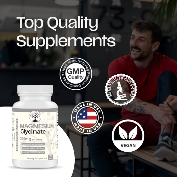 Frasco de magnesio glicinato