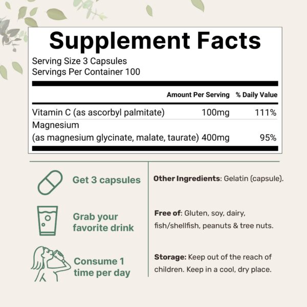 Version 1.0.0 Magnesio 400 mg: glicinato, malato y taurate