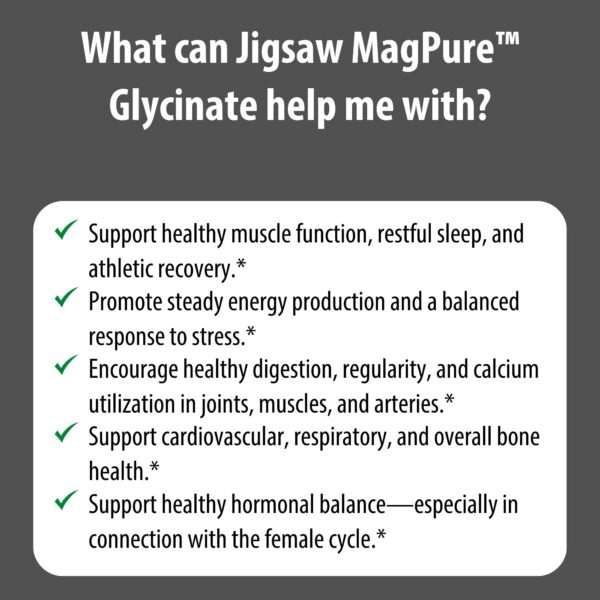 Frasco MagPure Glycinate en fondo blanco