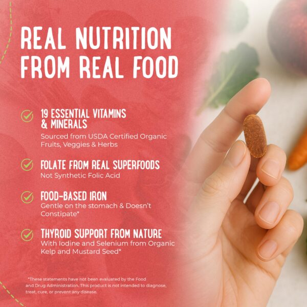 Mama Natural ingrediente clave de hierro y B12
