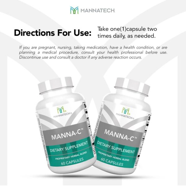 Version 1.0.0 Empaque de Manna-C 60 cápsulas