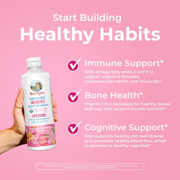 Version 1.0.0 Frasco de MaryRuth Organics en estante