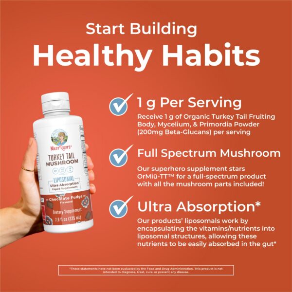 MaryRuth Organics Turkey Tail suplemento dosis líquida