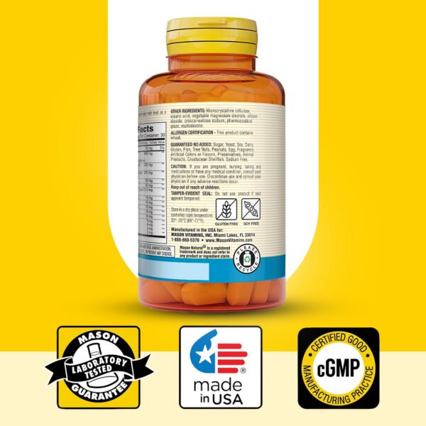 Mason Natural tabletas suplemento energético envase frontal