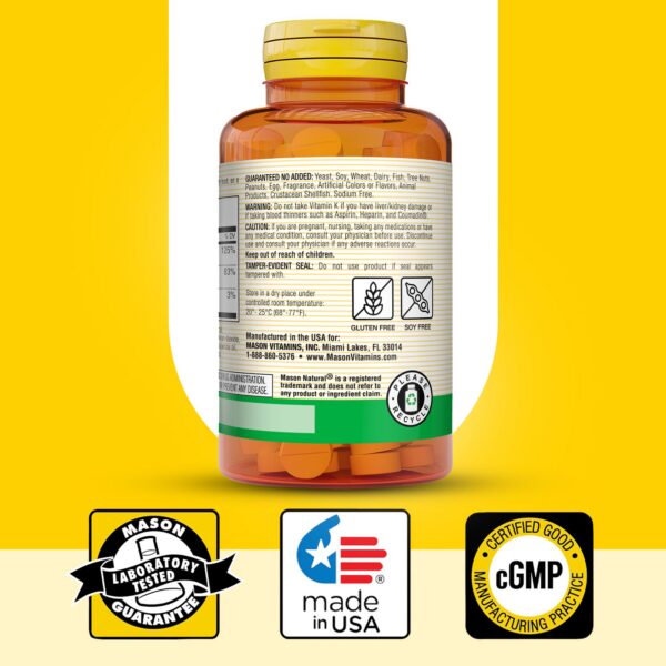 Presentación Mason Natural Vitamina K2 D3