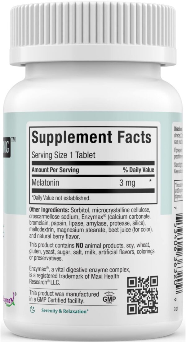 Maxi Health melatonina en cápsulas 200 unidades sabor berries