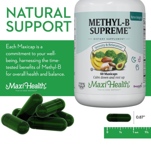 Tarjeta informativa Maxi Health Methyl-B Supreme