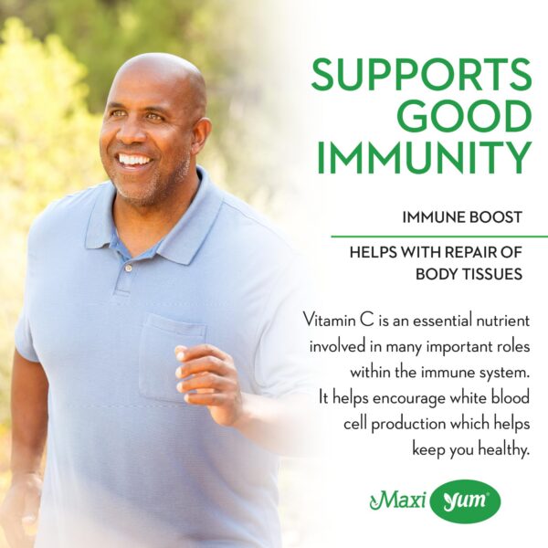 Maxi Health vitamina c zinc gomitas sin conservadores ni aditivos