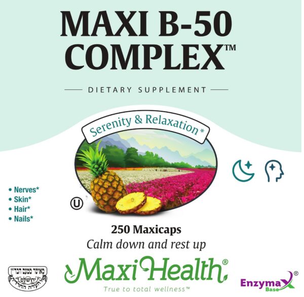 Suplemento vitaminas B Maxi Health en cápsulas