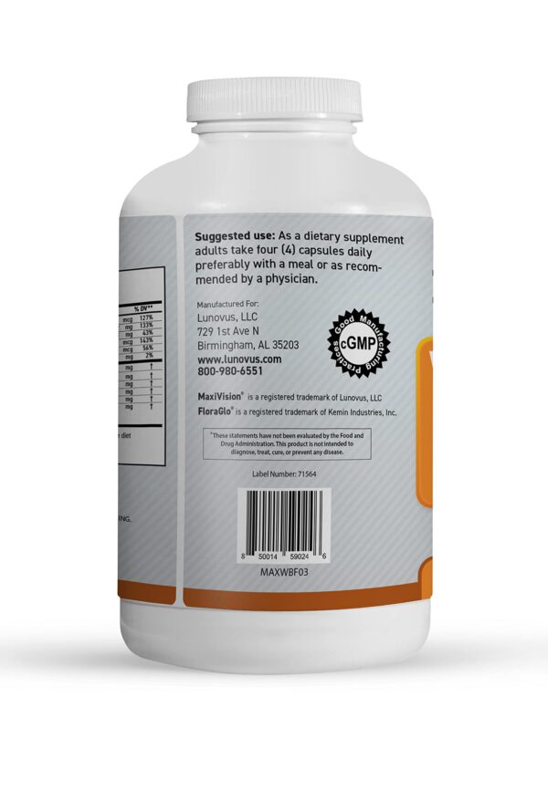 Frente de la caja MaxiVision AREDS 2