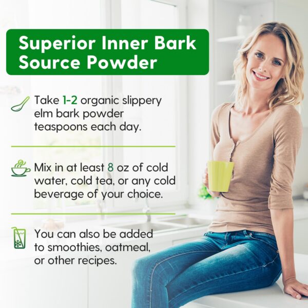 Envase de Slippery Elm y seal GMP