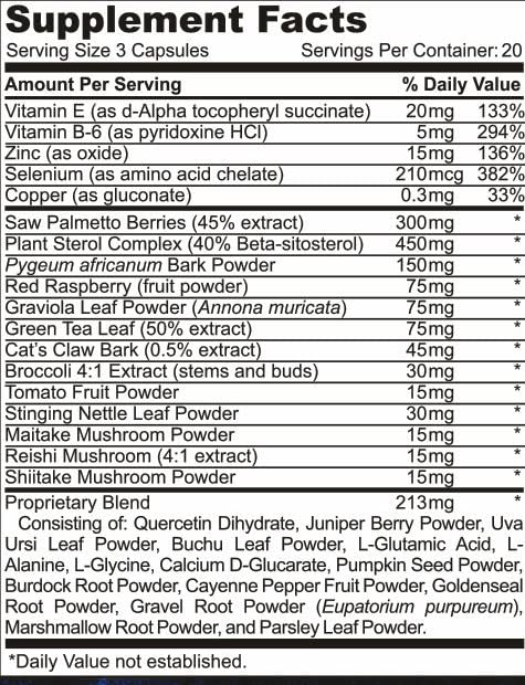 Medicamento Herbal Nutrition para próstata y tracto urinario