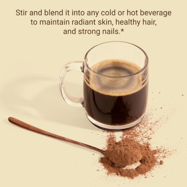 Muestra de porciones de colágeno chocolate