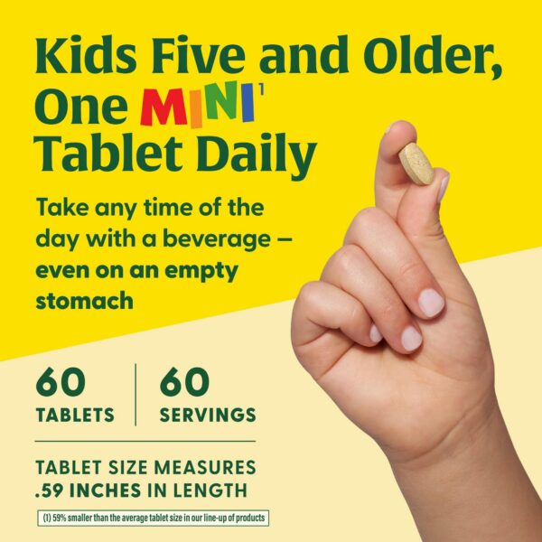 MegaFood multivitamínico niños 60 tabletas paquete lateral