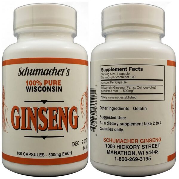 Mejor suplemento cápsulas ginseng americano Wisconsin
