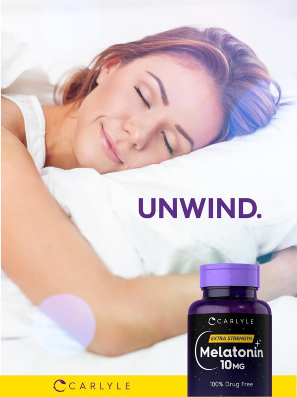 Melatonina Carlyle 10mg suplemento vegetariano sin GMO y sin gluten