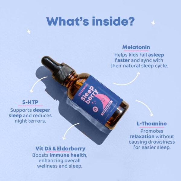 Suplemento melatonina para niños con 5-HTP y L-teanina JoySpring