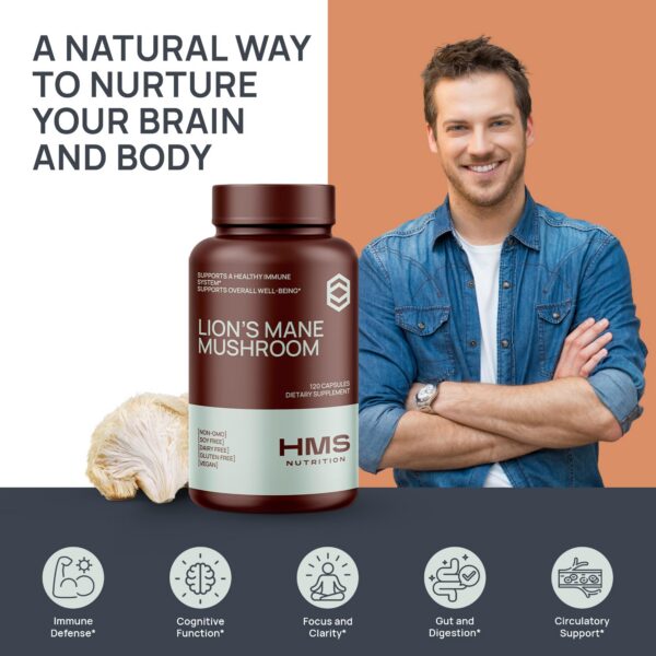 Melena de León suplemento antioxidante cápsulas veganas HMS Nutrition