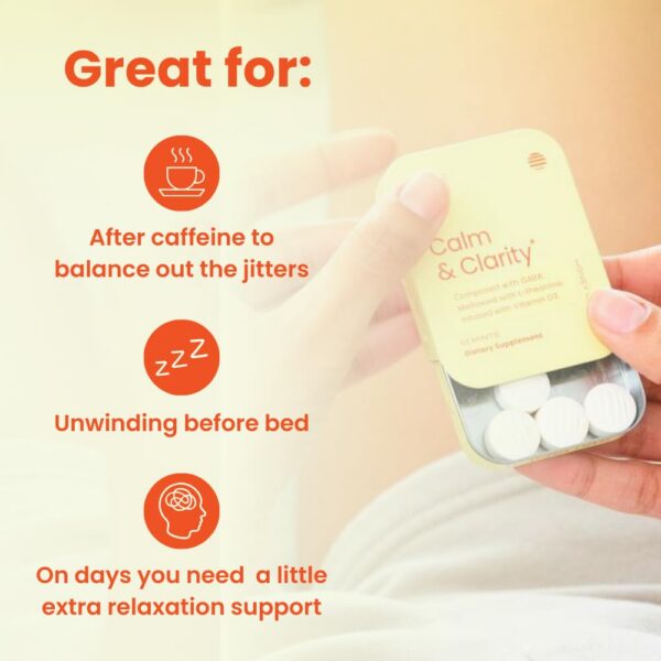 Mentas NeuroGum transparentes Calm & Clarity para foco mental