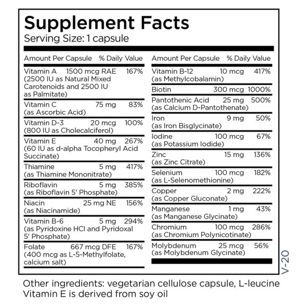Metabolic Maintenance multivitaminico infantil fórmula confiable y pura