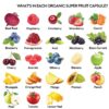 Mezcla de 39 frutas y verduras en suplemento para vitalidad y bien-estar