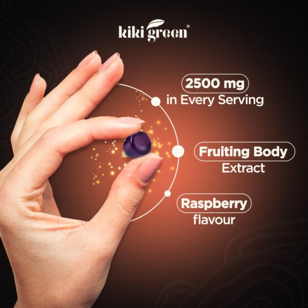 Mezcla de hongos superalimentos en gomitas KIKI Green