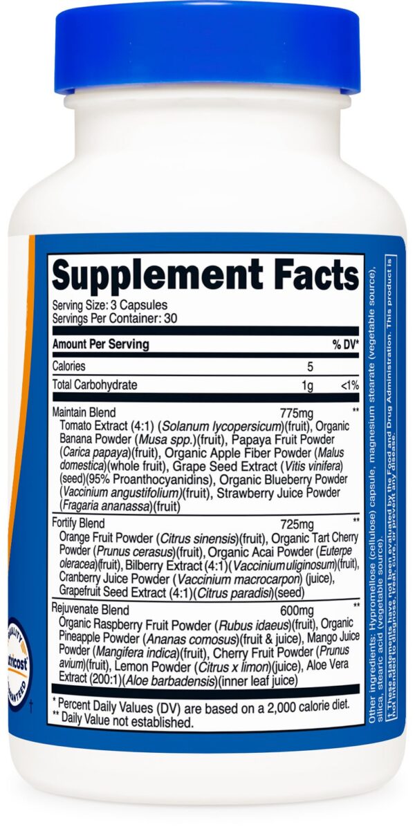 Version 1.0.0 Mezcla nutritiva 18 frutas Nutricost Daily Fruits cápsulas