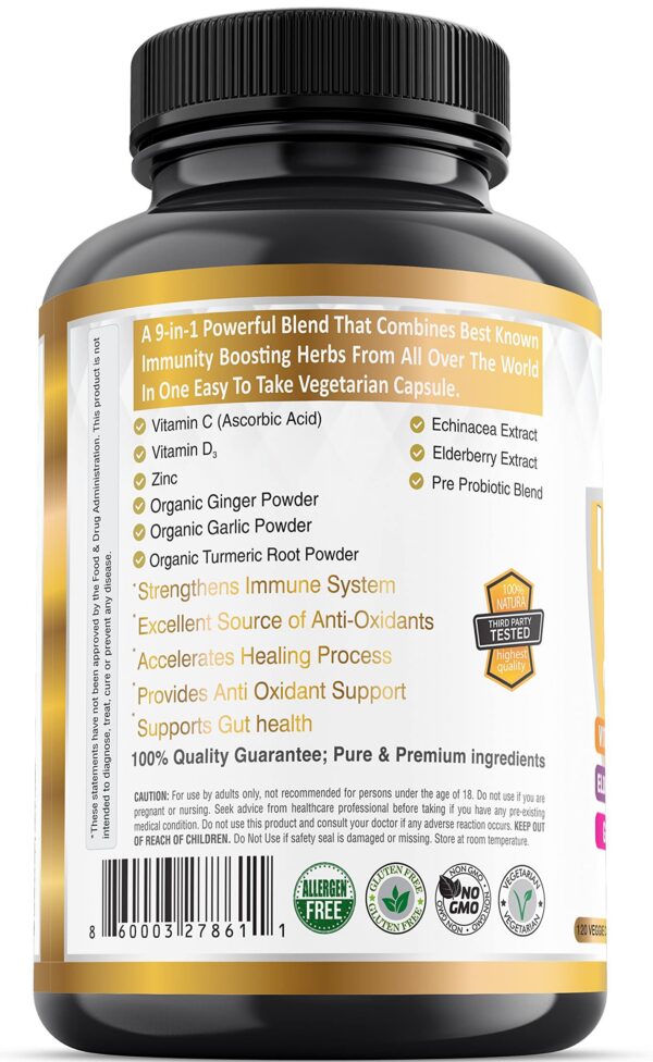 Mezcla orgánica con cúrcuma jengibre y ajo en cápsulas PIUS NATURE