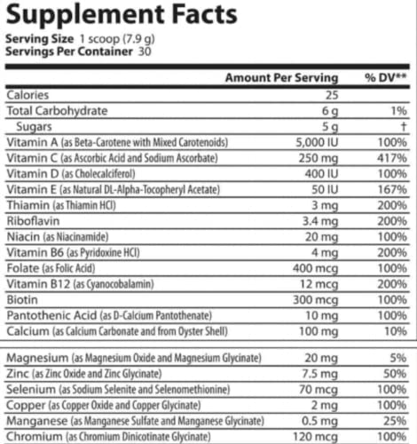 Version 1.0.0 Mezcla de polvo nutritiva Reclaim Multi Pure