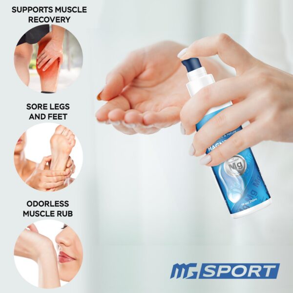 Version 1.0.0 Aplicacion de gel MgSport en la piel