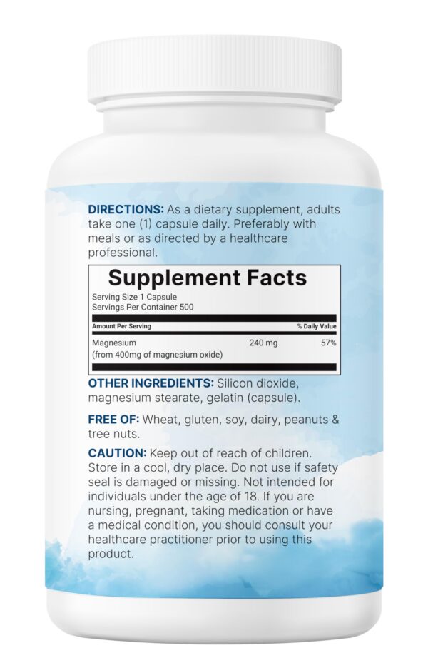 Version 1.0.0 Frasco de magnesio con etiqueta frontal