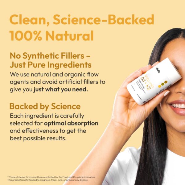 Etiqueta detallada de fórmula D3 K2 MK-7