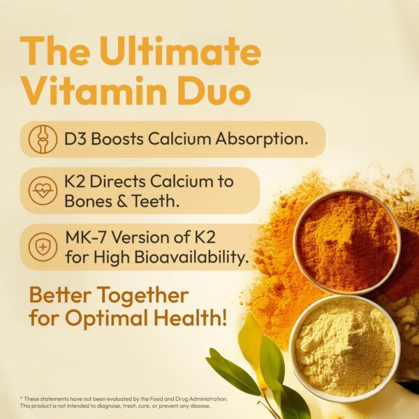 Frasco 60 porciones de D3 K2 MK-7