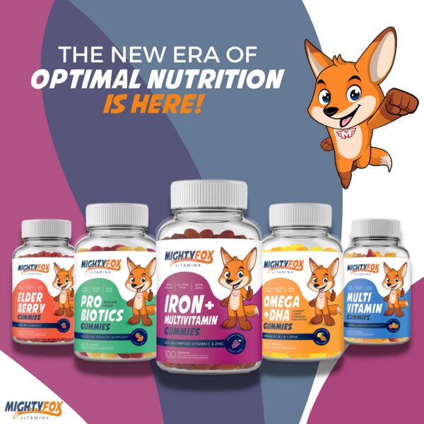 Envase gomitas hierro Mighty Fox VITAMINS