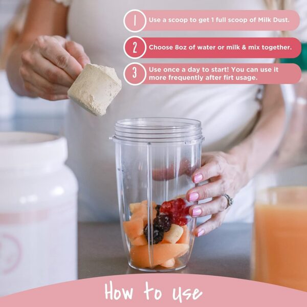 Detalle de ingredientes de Milk Dust lactancia