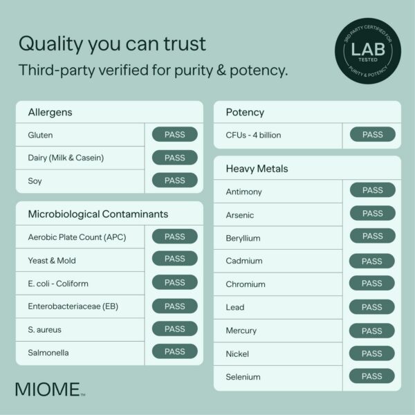 Version 1.0.0 MIOME IB-PRO 30 cápsulas fórmula probiótica efectiva vegana