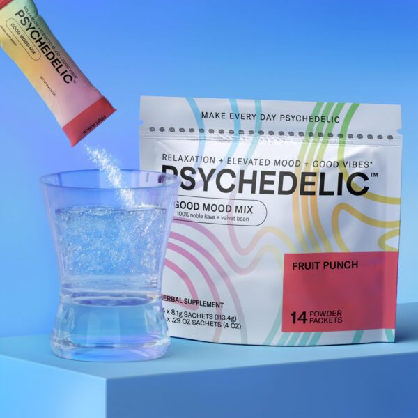 Mocktail adaptógeno no alcohólico con kava y mucuna pruriens