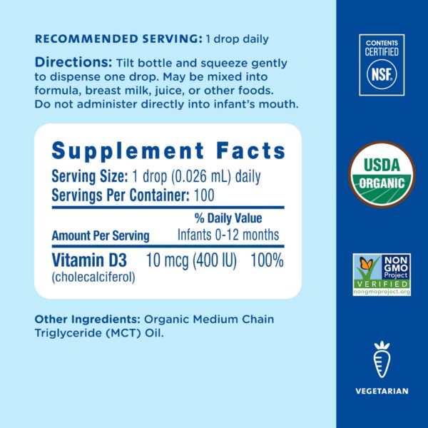 Envase doble de Mommy's Bliss vitamina D